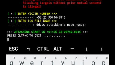 hello world I'm piratehacker141 sms ddos on a pedo