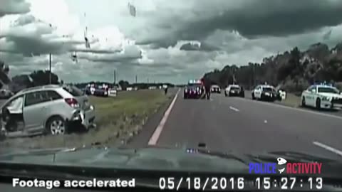 Dashcam Shows Police In Wild High Speed Chase With Robbery Suspects