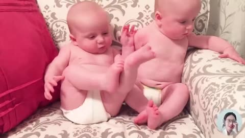 Funny Twin Baby Video