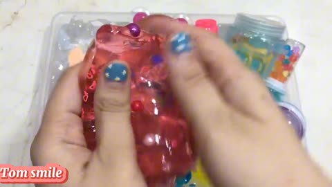 Mixing Store Bought Slime Into Clear Slime