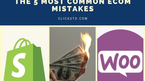 ⚠️ THE 5 MOST COMMON ECOM MISTAKES