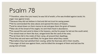 Psalm 78:1-31 Daily Devotion