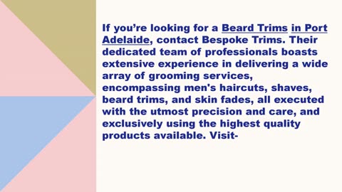 Best Beard Trims in Port Adelaide