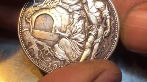 1921 US one Dollar Coin with a sword that unlocks the secret vault