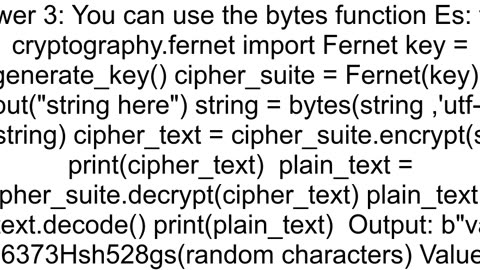 How to encrypt a variable with the cryptography module