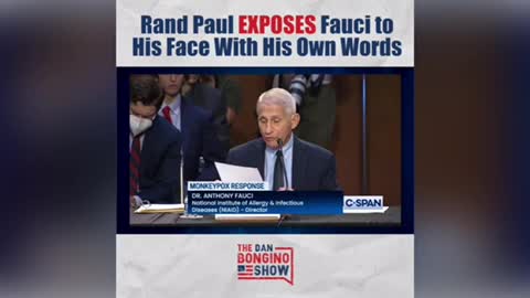 Rand Paul Exposes Fauci To His Face With His Own Words | Dan Bongino