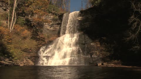 Soothing Autumn Waterfall