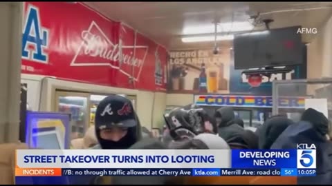 Looting an LA Gas Station