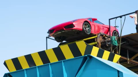 Lamborghini in World's Largest Shredder