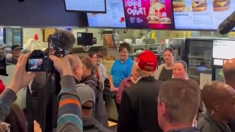 Trump stops at the East Palestine McDonalds