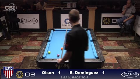 SEMI-FINAL! Dominguez vs Olson PART 1 ▸ 2015 US Bar Table 9-Ball Championship