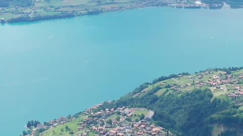 Amazing Aerial Of Lakeside Village In Switzerland - Why You Should Visit - 4K