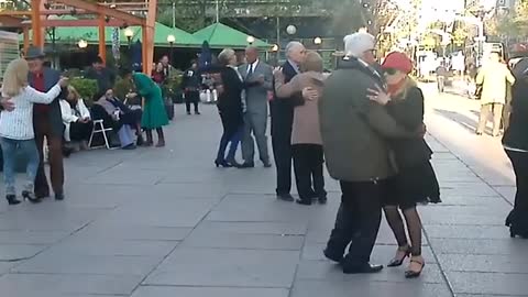 Tango, milonga, public square, Montevideo