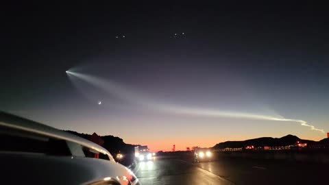 SpaceX Falcon 9 10/27/22 as seen from north of Phoenix