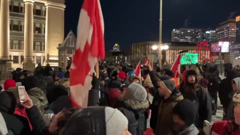 Ottawa protesters HOLDING THE LINE