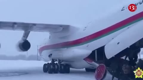 Images of Belarusian soldiers leaving for training in Russia by plane