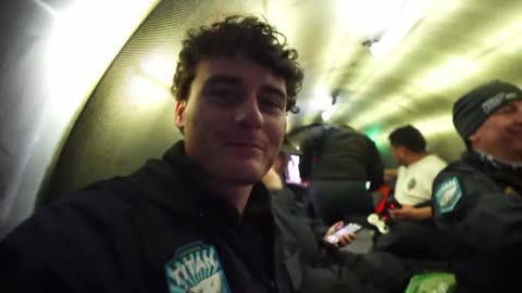 YouTuber DALLMYD inside the Titanic submarine just before the trip