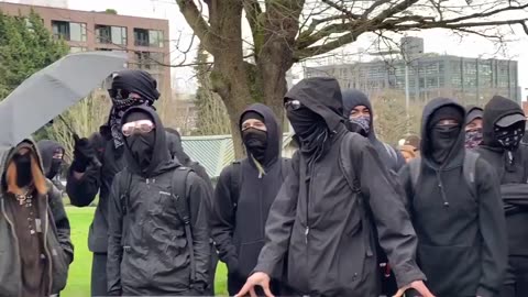 Jan 20 2020 Seattle 1.2 Seattle Antifa chanting ACAB and cop and klan go hand in hand