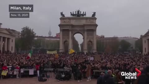 Robert F. Kennedy Jr. at the huge Milan protest