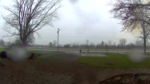 Lightning Strike Caught on Security Camera