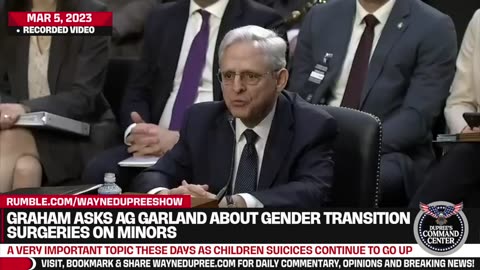 Sen. Graham Asks AG Merrick Garland About Gender Transition Surgeries On Minors