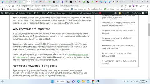 How to use keywords to improve your blog posts and YouTube videos