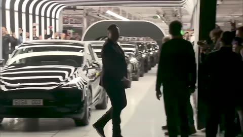 Elon Musk Drone Dance Behind the Scenes at Teslas Delivery Event 2022, Berlin Germany in 4K