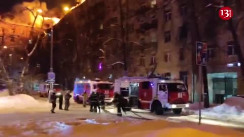 Fierce fire broke out in Moscow’s multi-story residential building, hundreds of people are evacuated