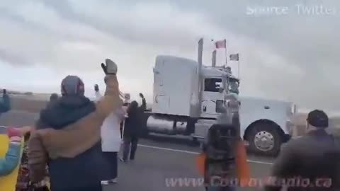 CHILDREN CALL IN THANKING THE CONVOY OF TRUCKERS IN CANADA