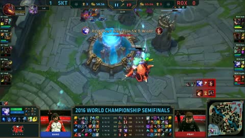 PraY Ashe Arrow stops Teleport to win the game - SKT vs ROX WORLDS 2016 League of Legends