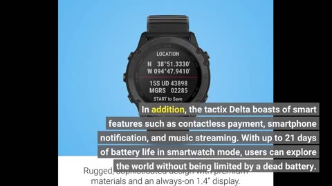 Buyer Reviews: Garmin tactix Delta, Premium GPS Smartwatch with Specialized Tactical Features,...