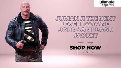 JUMANJI THE NEXT LEVEL DWAYNE JOHNSON (BRAVESTONE) BLACK FUR COLLAR JACKET