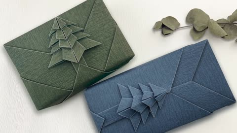 DIY Gift Wrapping - Christmas Gift Wrapping With Christmas Tree Origami