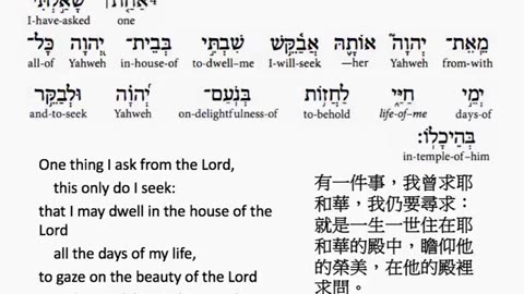 psalm 27 in hebrew _ salmo 27 en hebreo