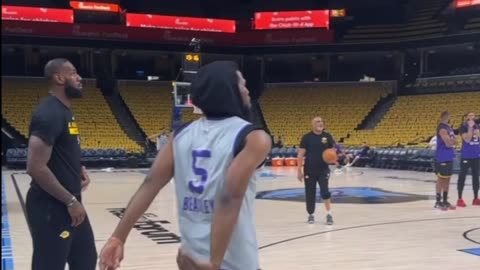 The Lakers’ stay-ready group post-practice: Mo Bamba, Wenyen Gabriel, Max Christie