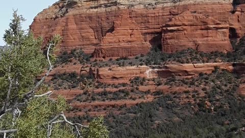 Getting ready to cross "Devil's Bridge" on ice and snow. 2/17/23 Sedona,AZ