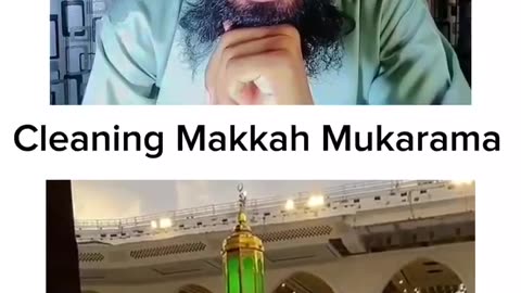 Cleaning Makkah Mukarama Islamic short reaction Rumble short video ummah tv 92