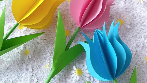 Paper flower craft | How to make Paper flower @adyscraftclub