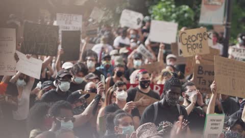 People Joining A Black Lives Matter Rally