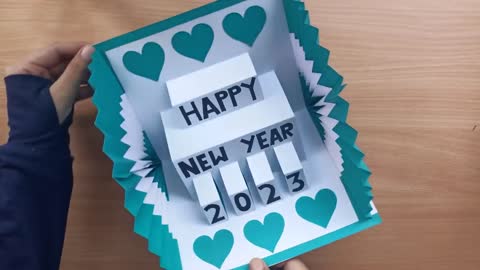 DIY - Happy New Year Greetings Card 2023 | Handmade New Year Card