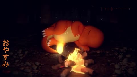 Charmander Sleeps by Crackling Campfire to some Calming Nature Music _ Pokemon _ 10 Hour Mix