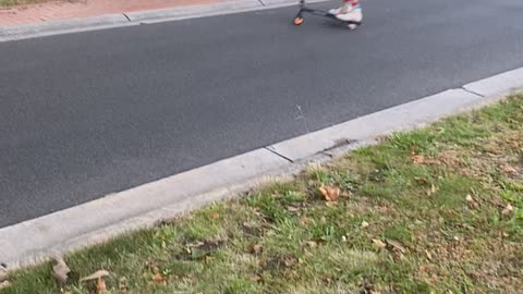 Scooter Sends Rider Rolling