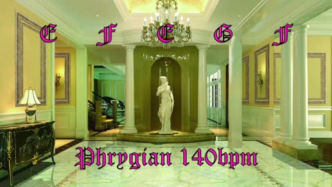 E Phrygian Backing Track For Guitar 140bpm (Bass and Drums)