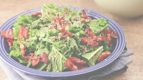 "✨ Savor the Flavor: Warm Kale Salad in Bacon Vinaigrette 🥓🥗