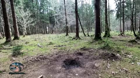 Clearing up the firepit to leave no trace