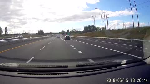 Drywall Flies off Truck on Freeway and Explodes on Car