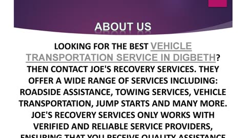 Best Vehicle Transportation Service in Digbeth