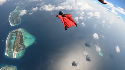 Wingsuit Flying over the Maldives Islands-11