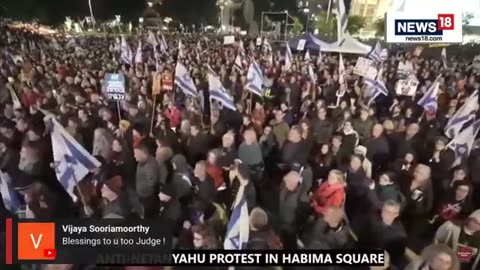 Courtesy News18 Live|: Israelis Rally Netanyahu Government | Protests In Israel Against Bibi