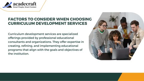 Curriculum Development Services - Acadecraft